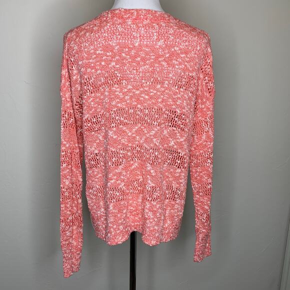 ROXY Orange Textured Cropped Sweater Sz Small - Picture 2 of 9